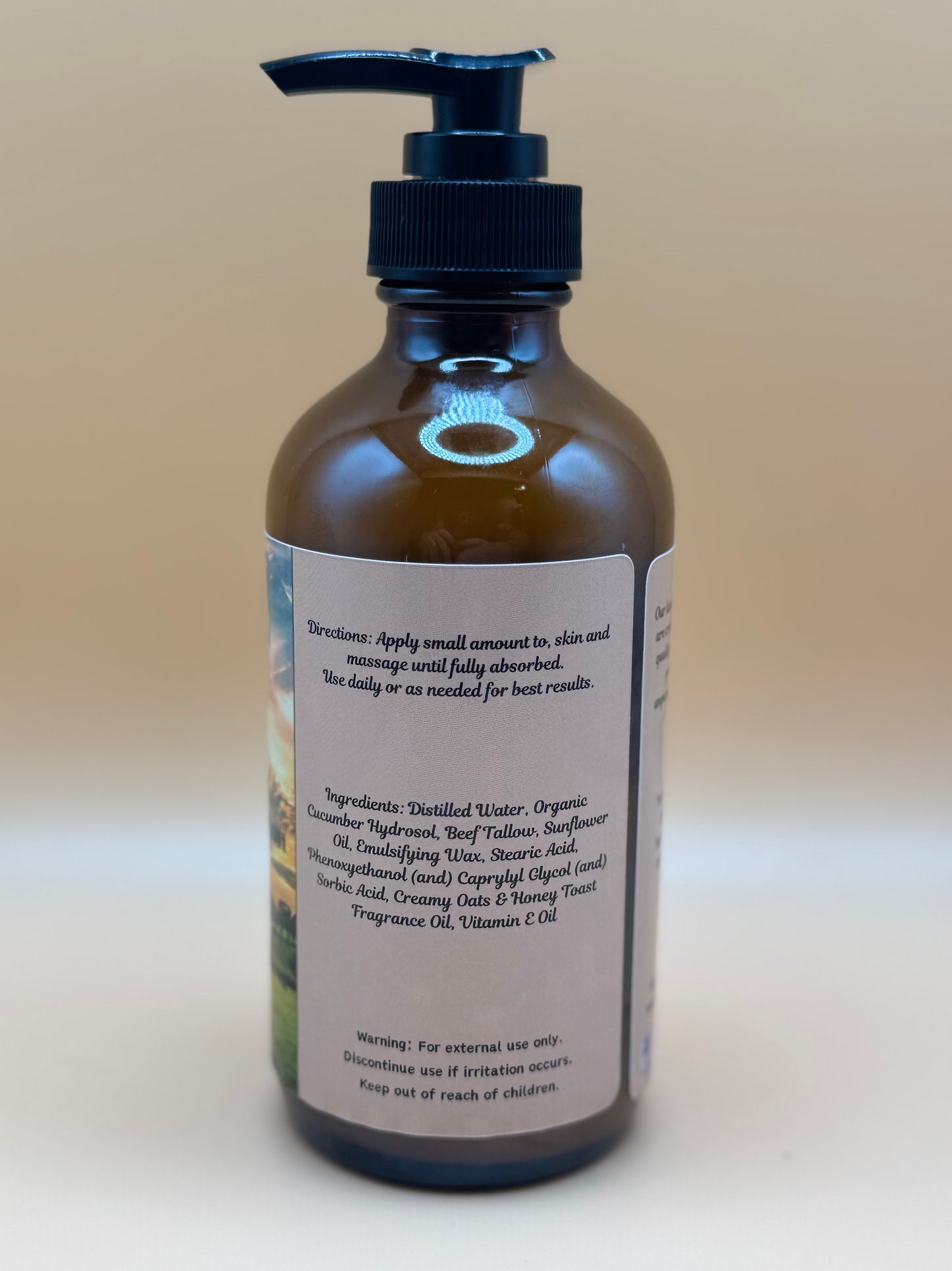 Creamy Oats and Honey Toast Lightweight Tallow Lotion